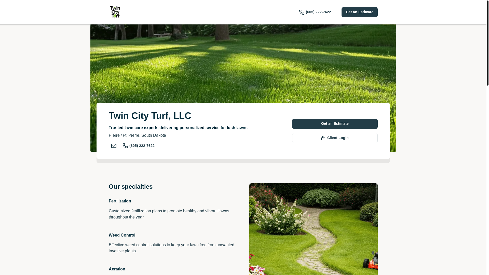 website screenshot of https://twin-city-turf.com/