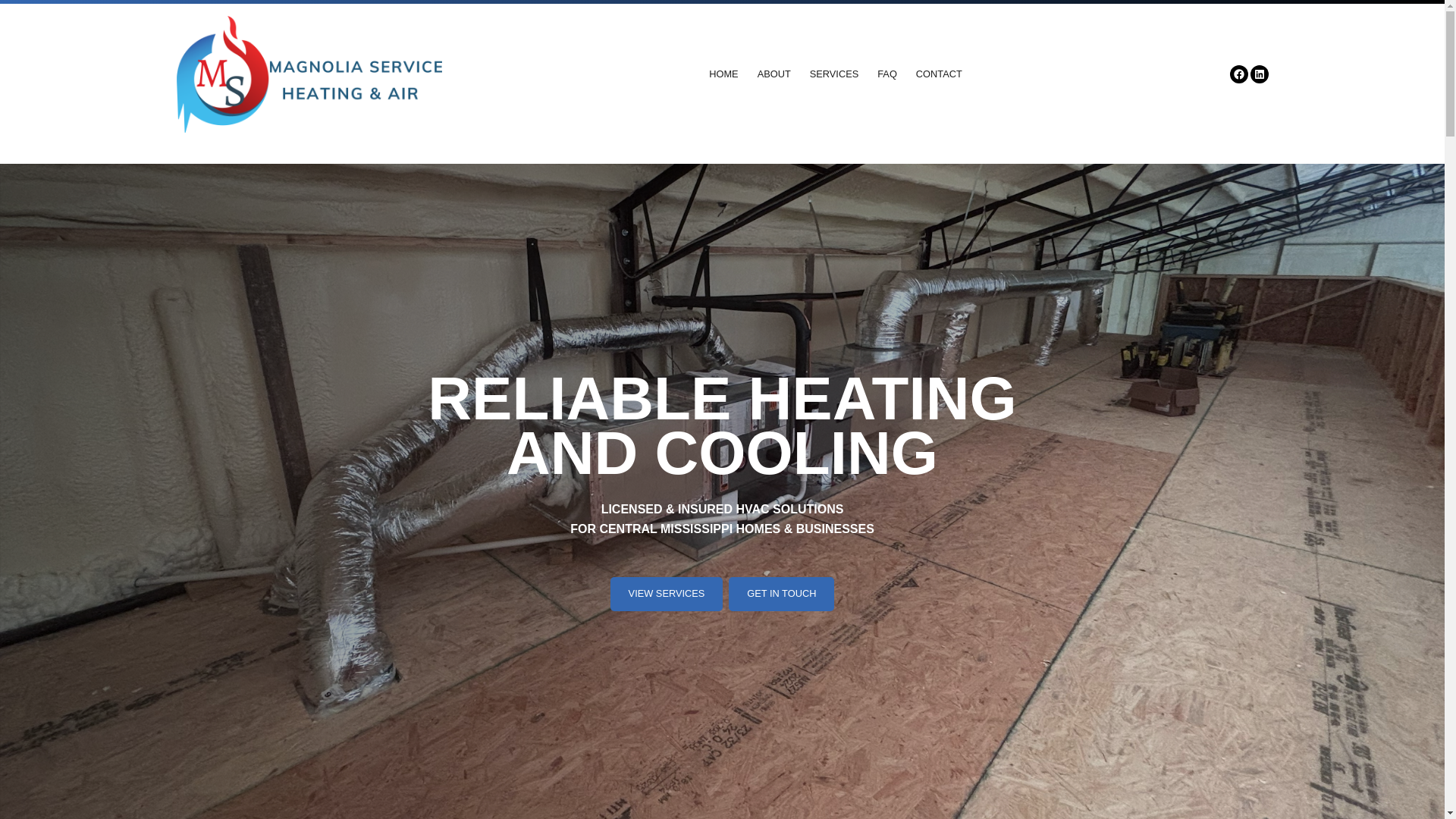 website screenshot of https://magnoliaservicehvac.com/