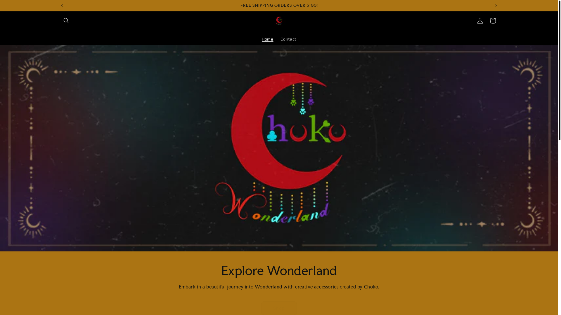 website screenshot of https://chokowonderland.store/