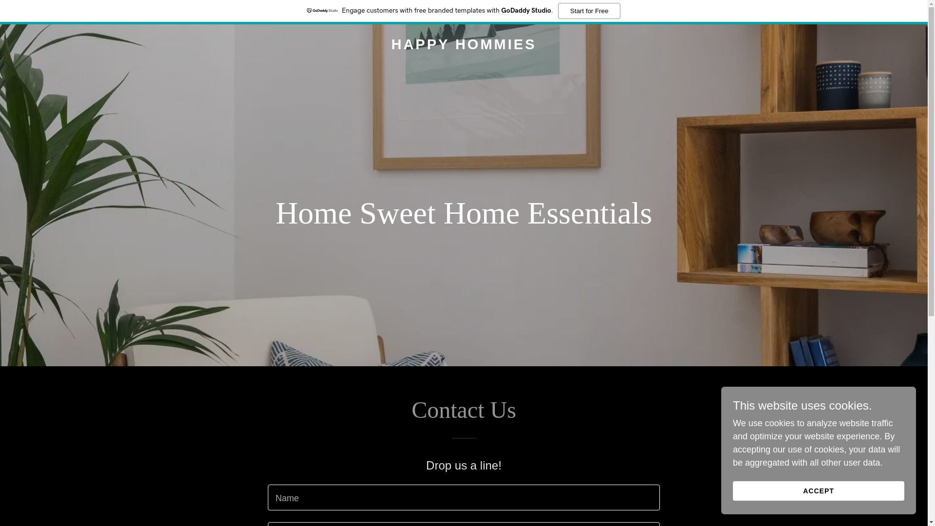 website screenshot of https://happyhommies.com/
