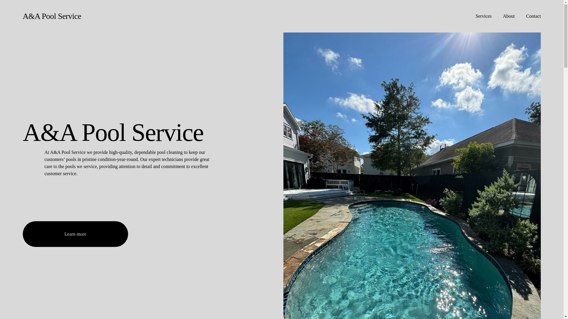 website screenshot of https://aapoolsservice.com/