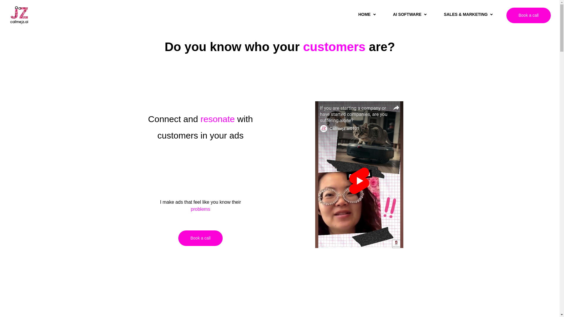 website screenshot of https://callmejz.ai/