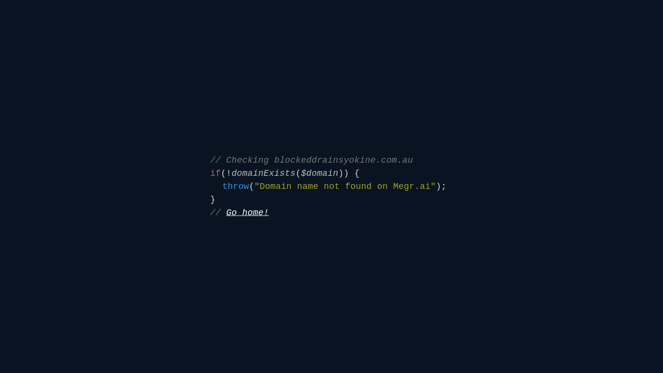 website screenshot of https://blockeddrainsyokine.com.au/