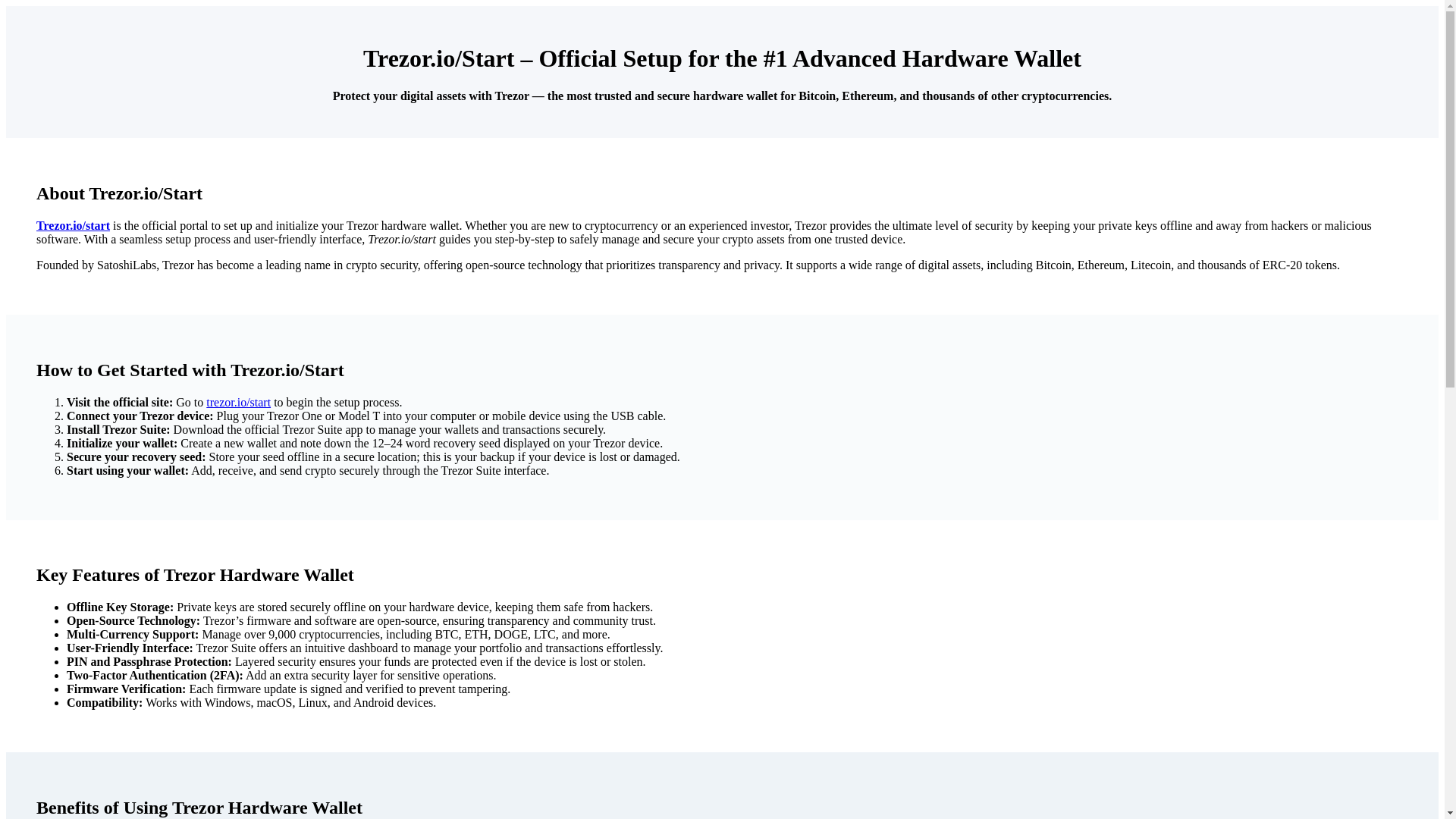 website screenshot of https://trazor-start-io-hlp.pages.dev/