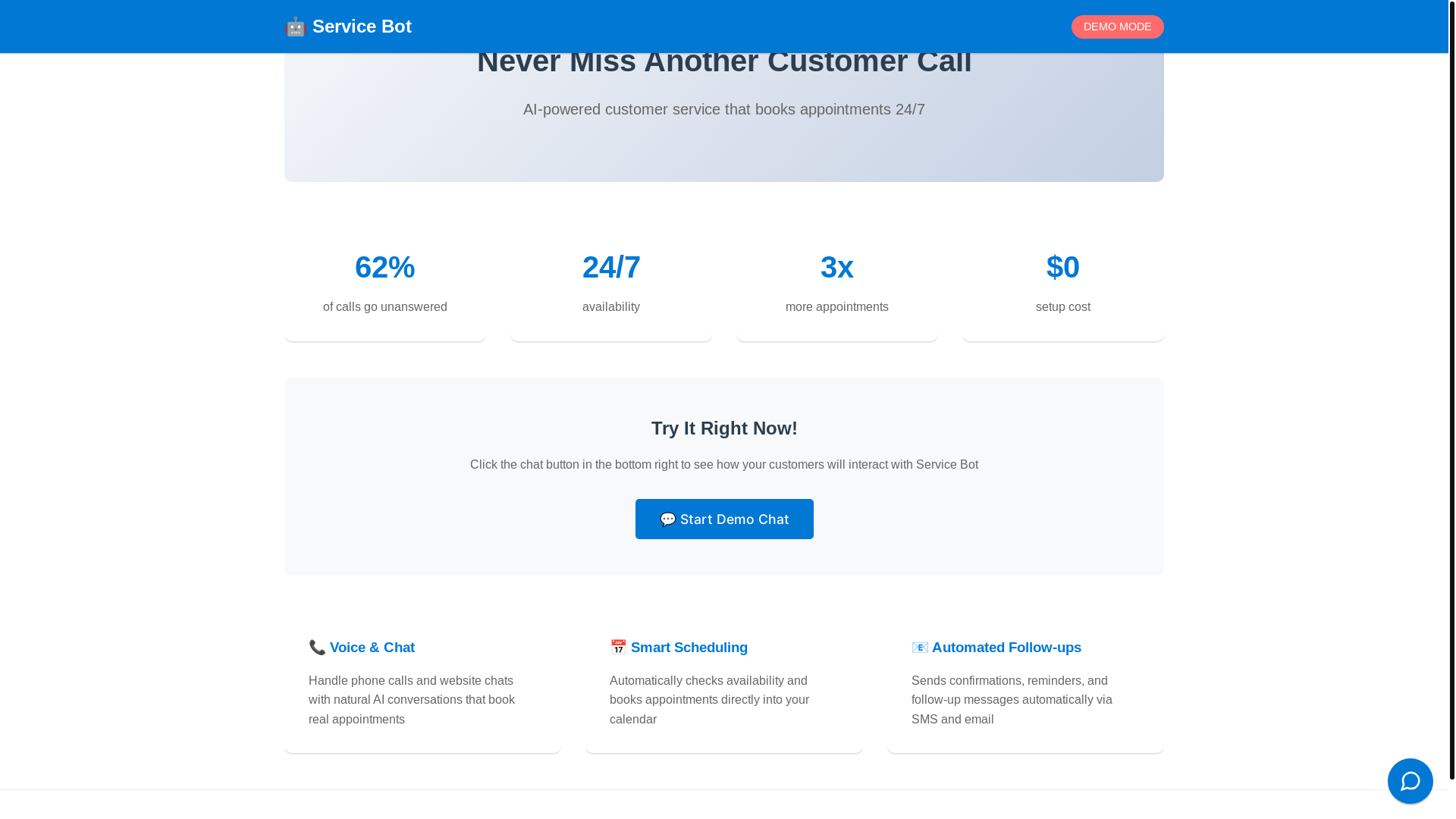 website screenshot of https://service-bot-pages.pages.dev/
