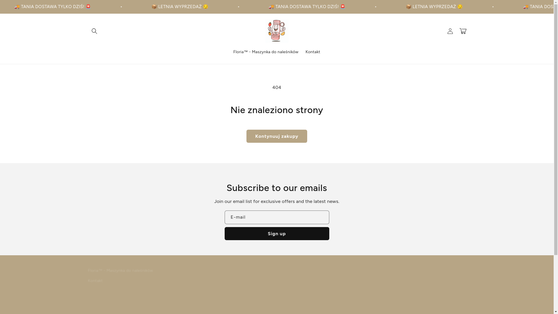 website screenshot of https://floriastore.pl/