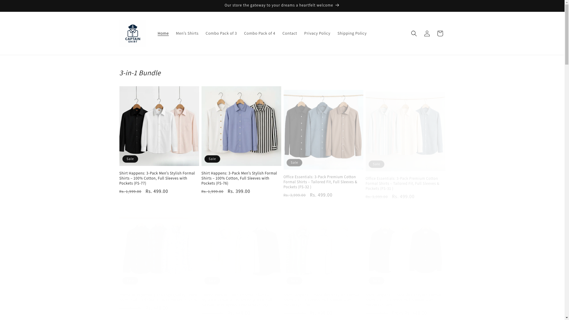 website screenshot of https://captainshirt.store/
