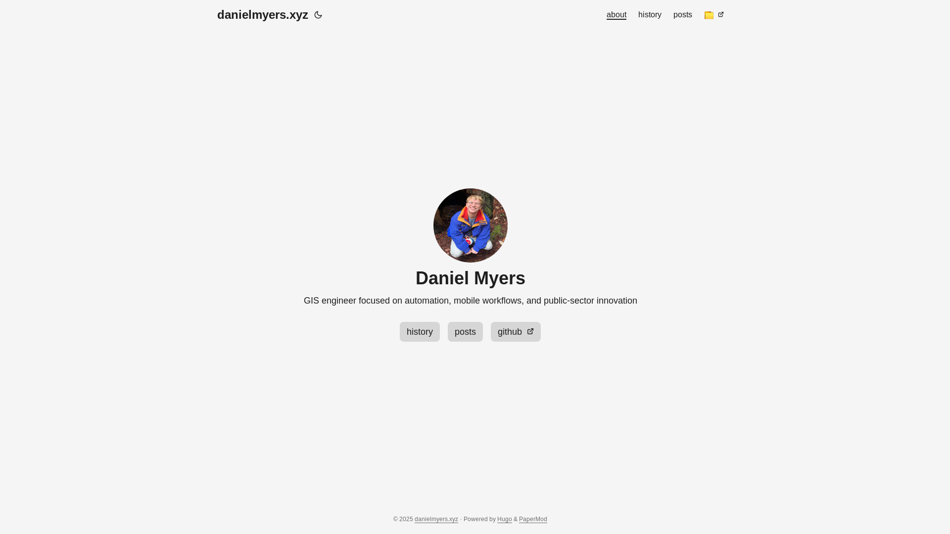 website screenshot of https://danielmyersxyz-v1.pages.dev/