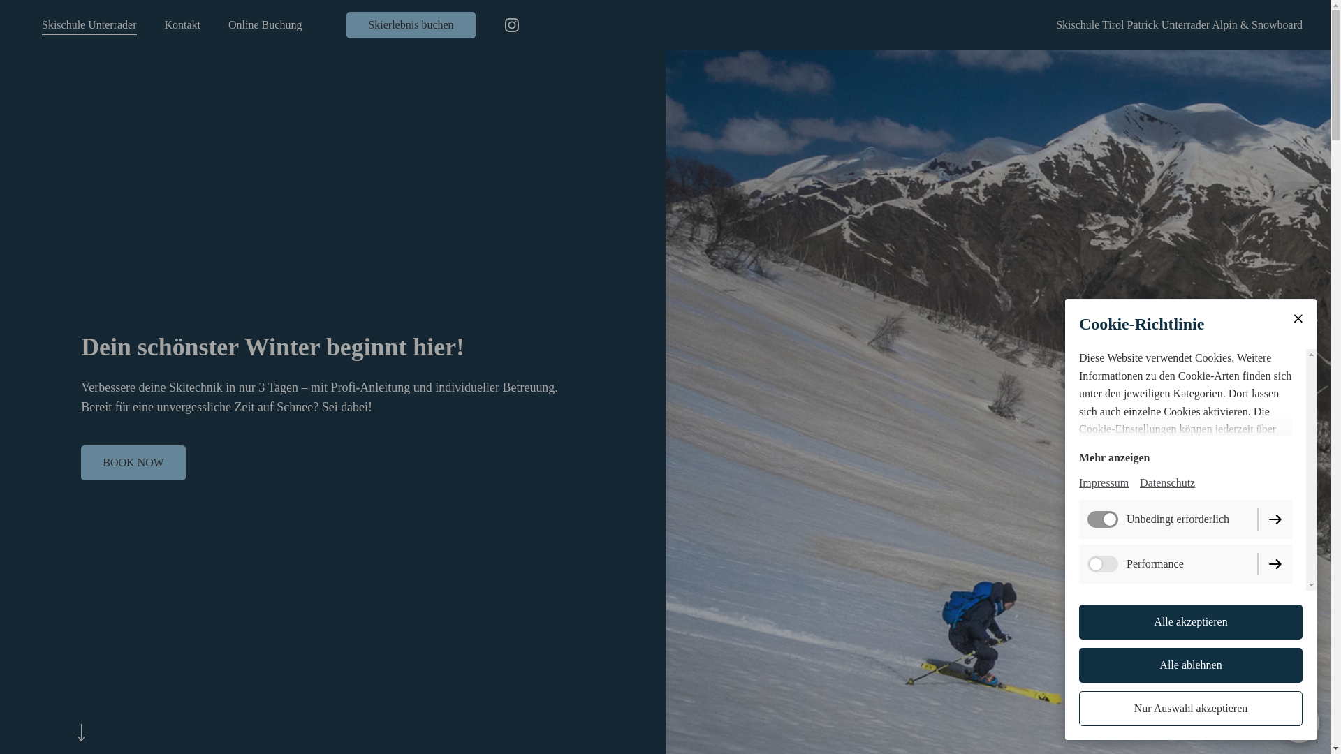 website screenshot of https://skischule-unterrader-going-am-wilden-kaiser.at/