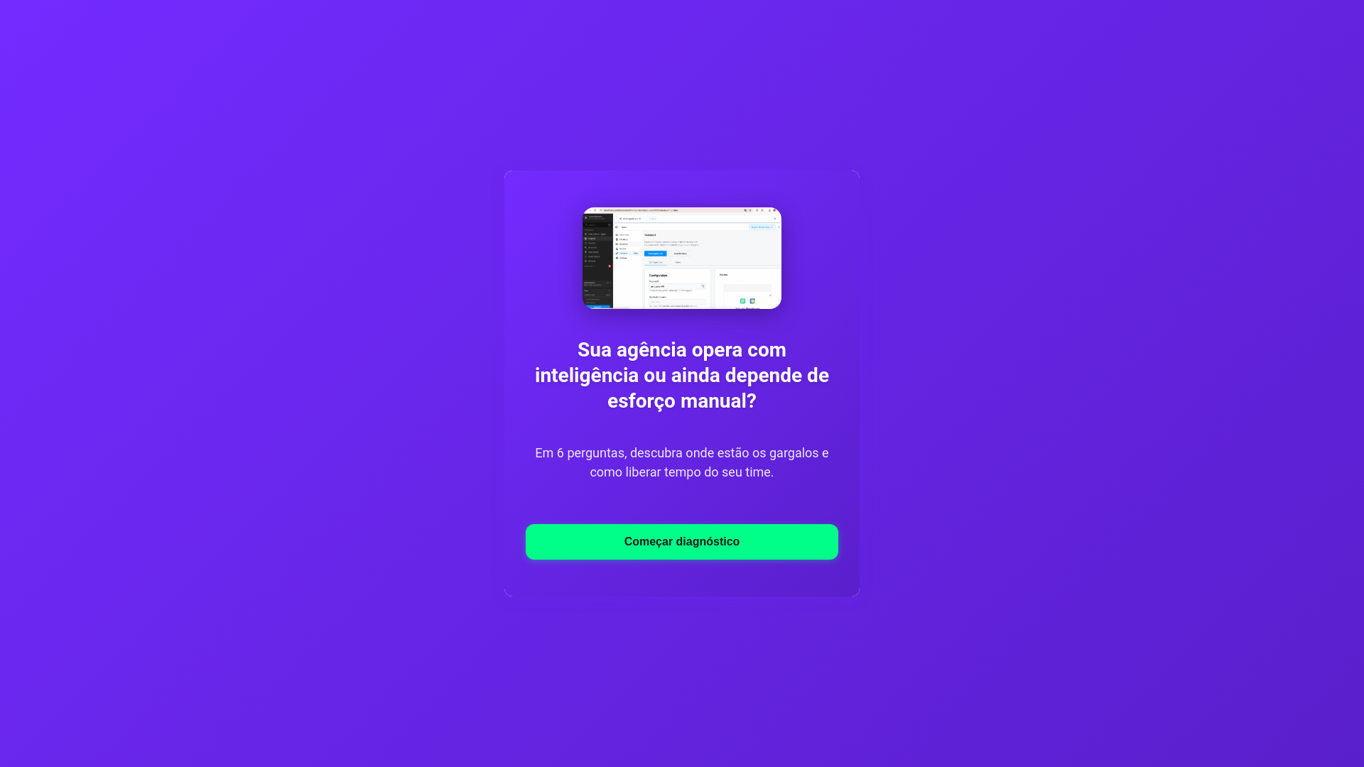 website screenshot of https://quiz-agencia-final-prophet.pages.dev/