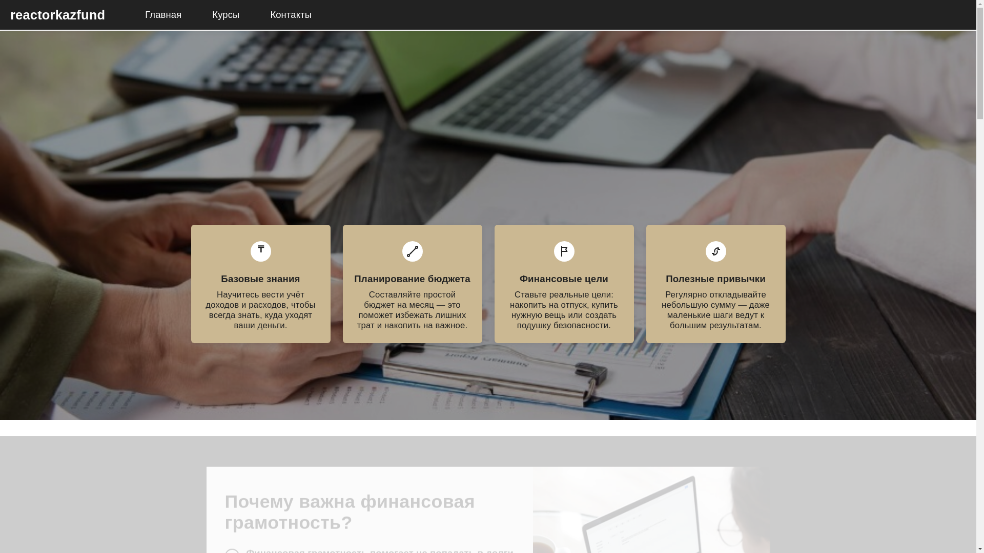 website screenshot of https://reactorkazfund.com/