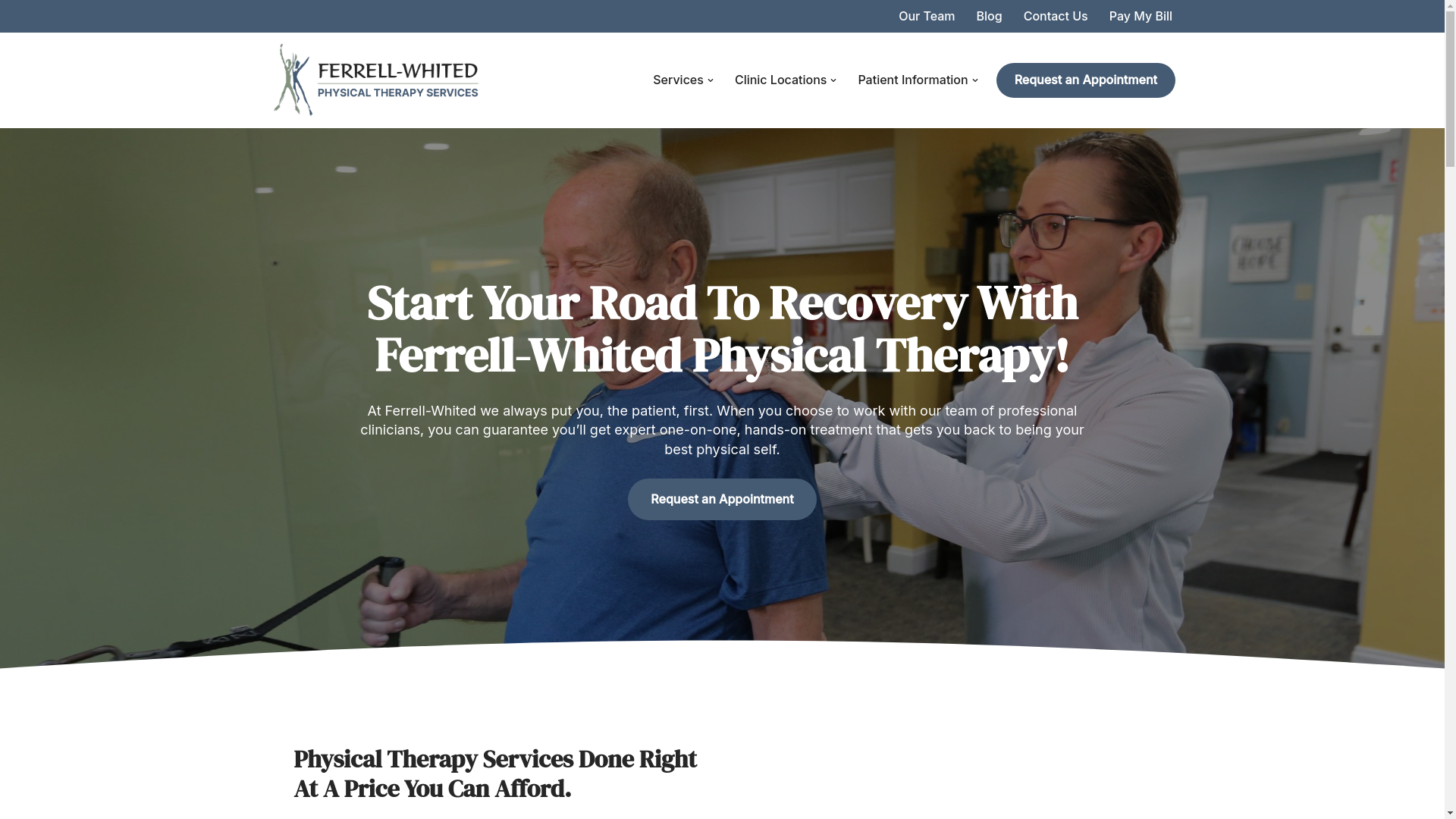 website screenshot of https://ferrellwhited.net/