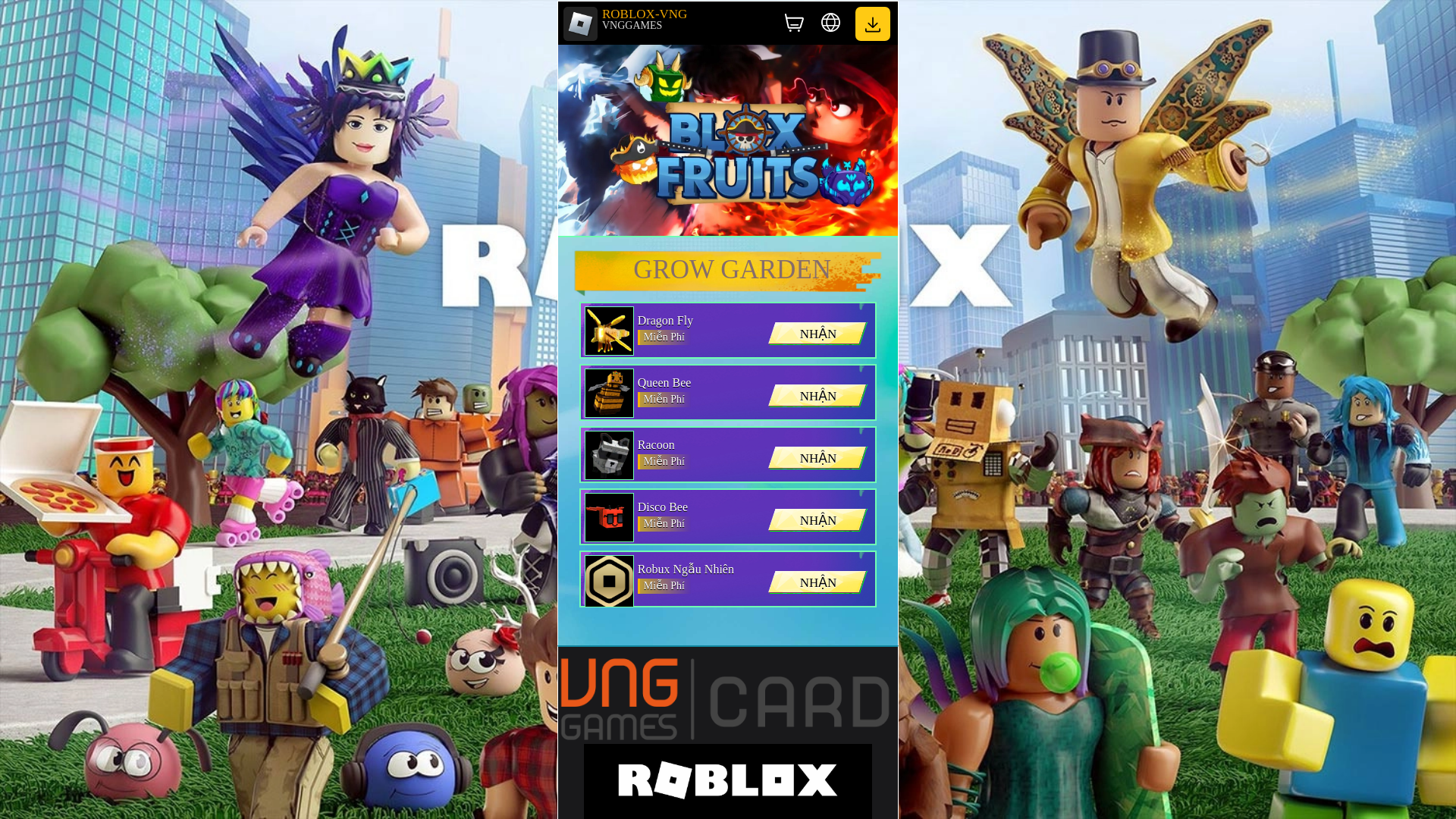 website screenshot of https://nhanquagag.shop/