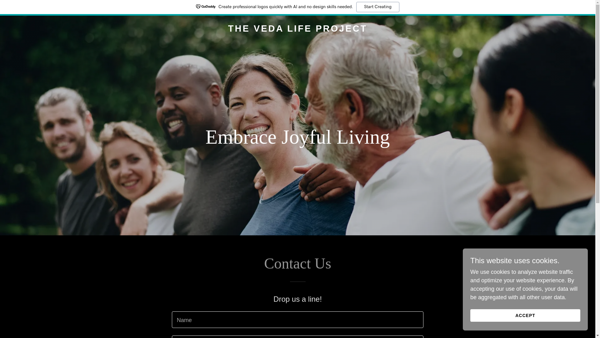 website screenshot of https://vedalifeproject.org/