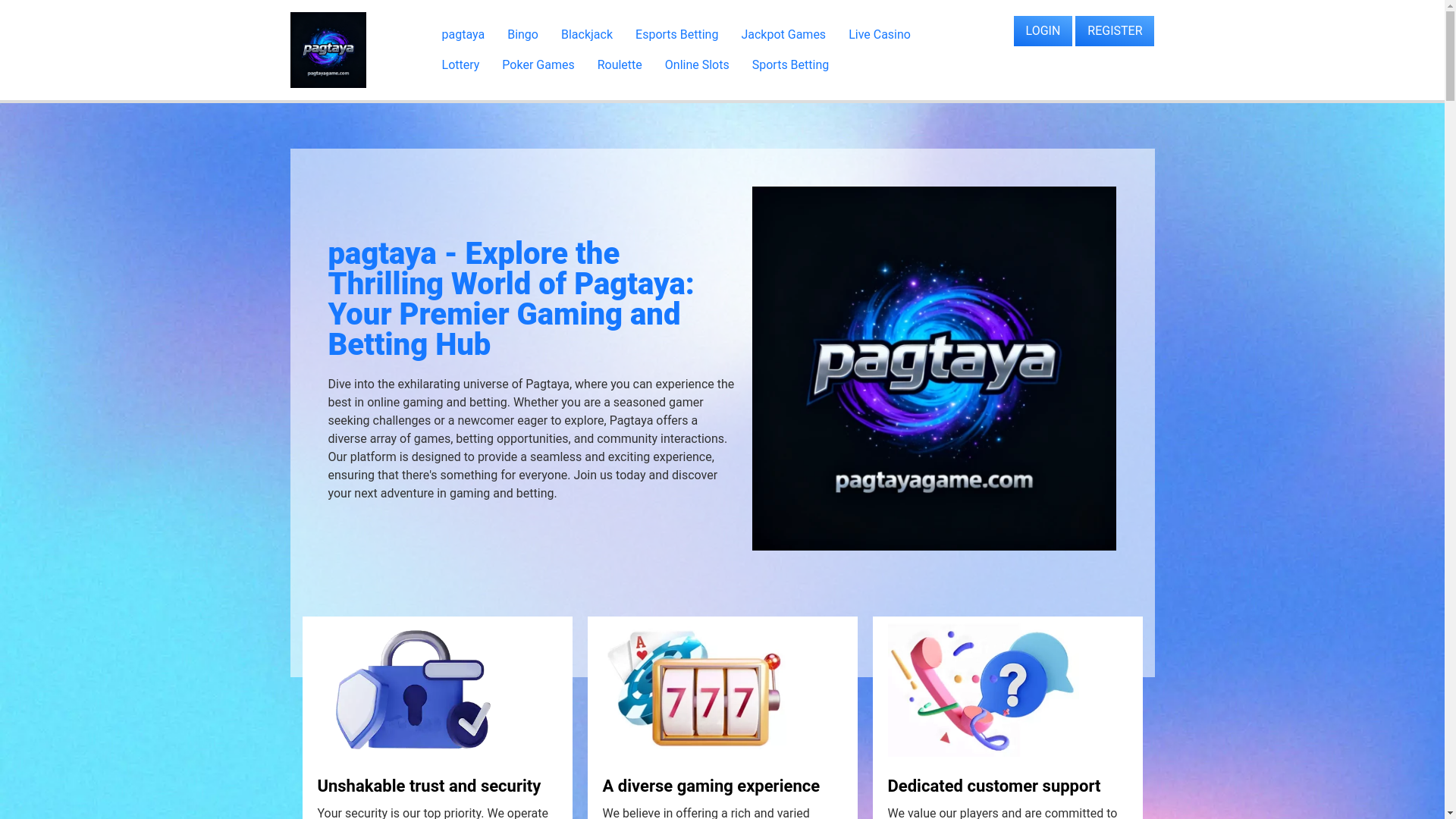 website screenshot of https://pagtayagame.com/