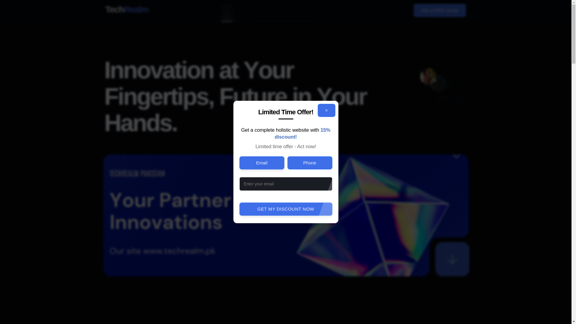 website screenshot of https://techrealmv1-production.pages.dev/