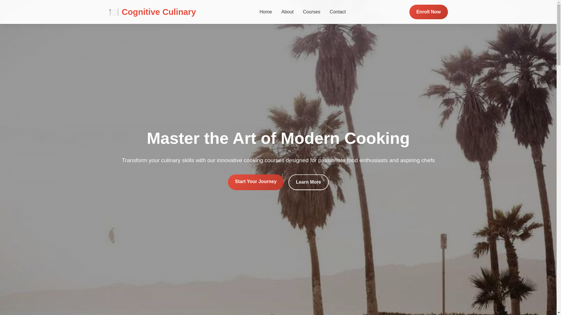 website screenshot of https://cognitiveculinary.courses/