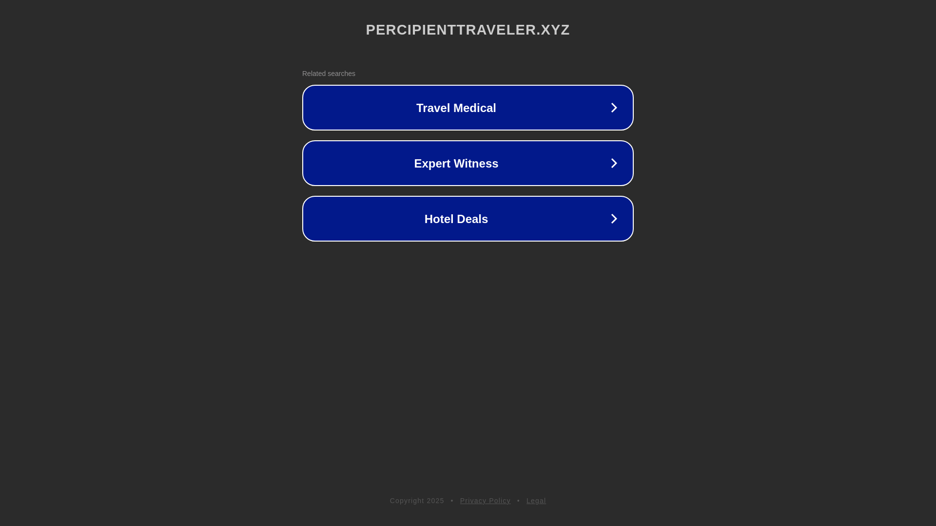 website screenshot of https://percipienttraveler.xyz/