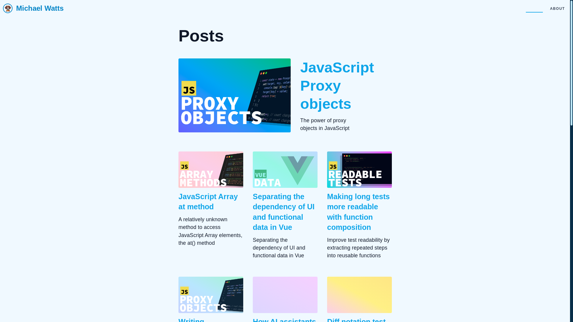 website screenshot of https://michaelwatts-me-website.pages.dev/
