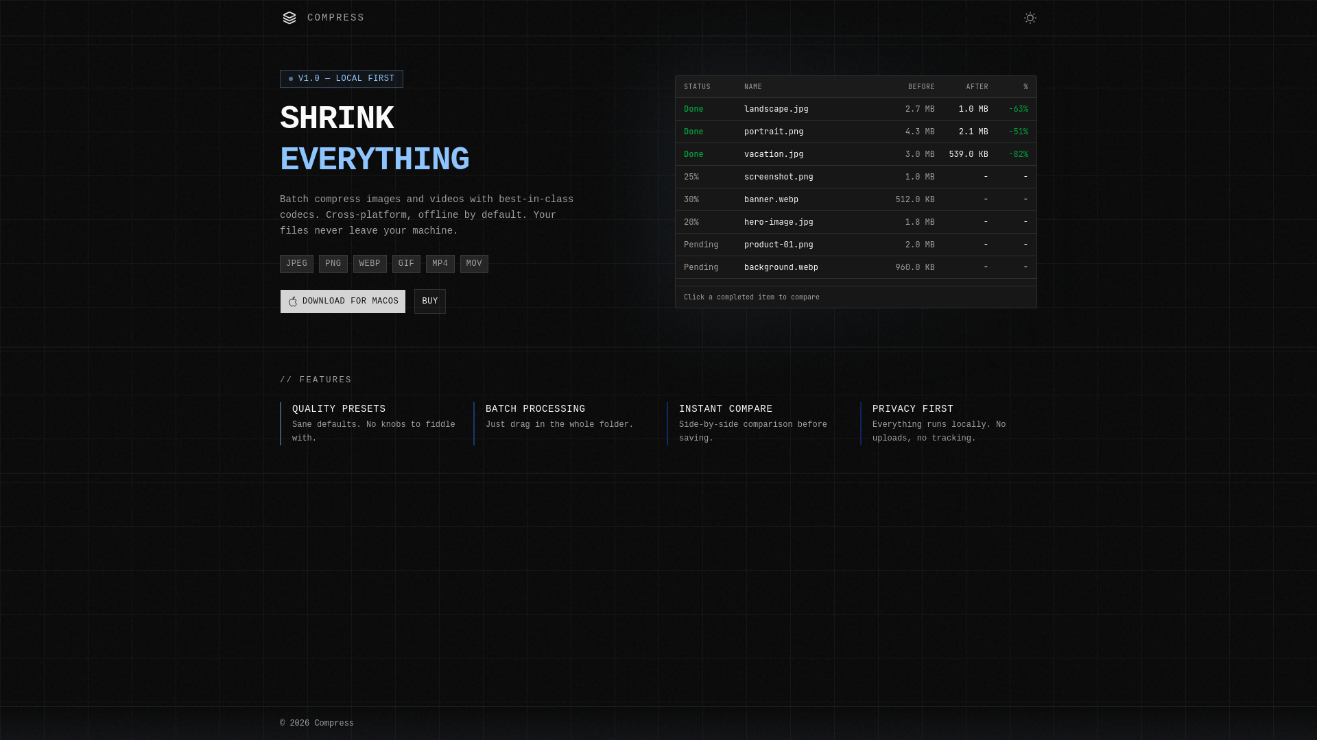website screenshot of https://compress-bya.pages.dev/