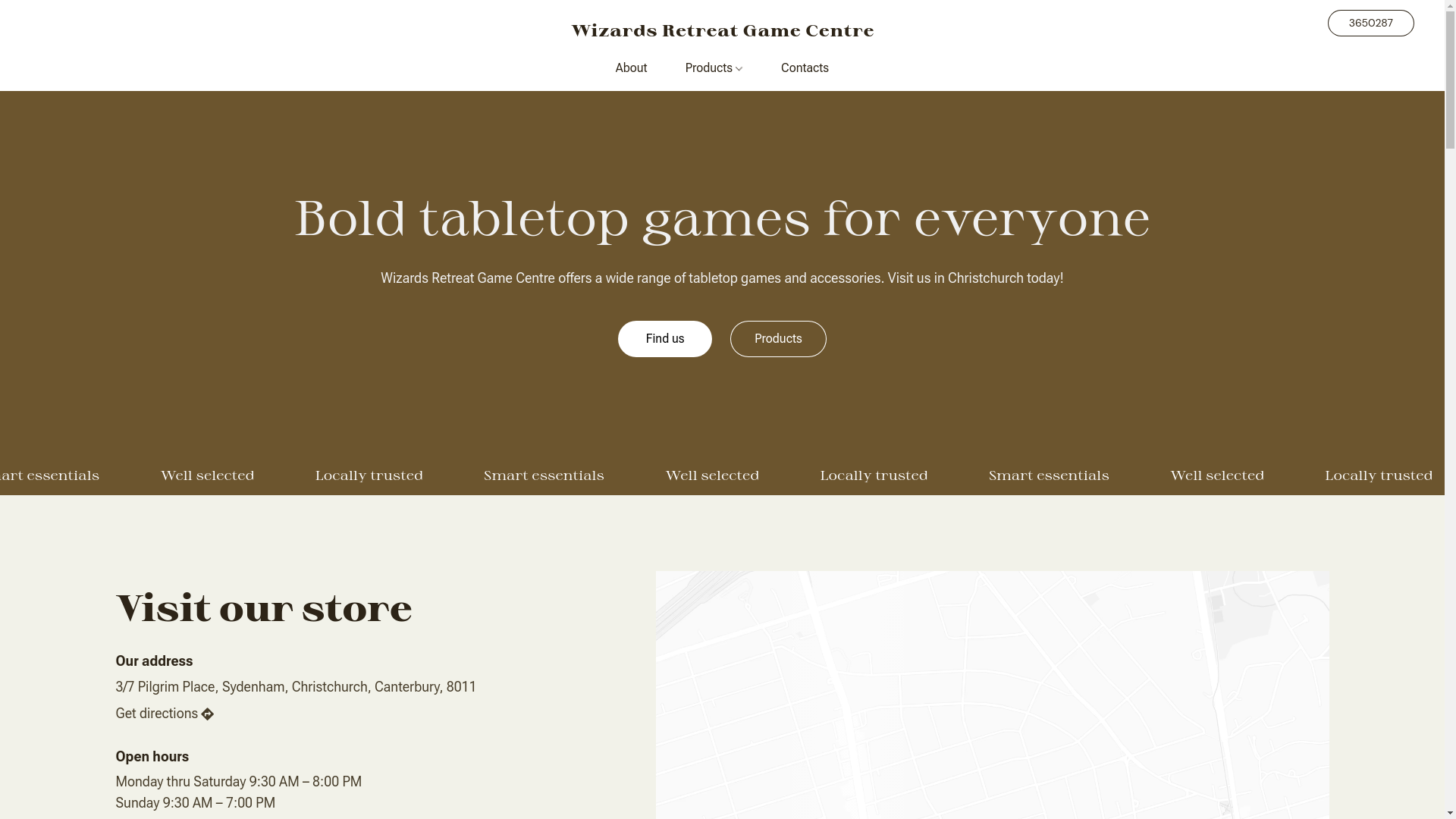 website screenshot of https://wizardsretreat.online/