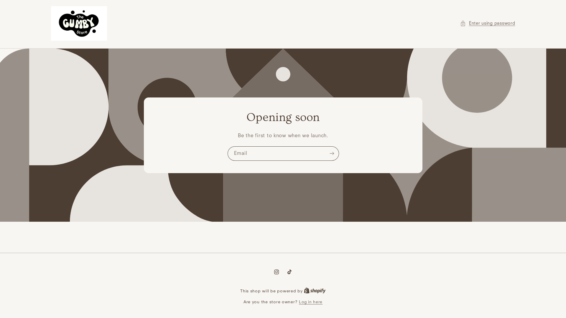 website screenshot of https://thegumbystore.com/