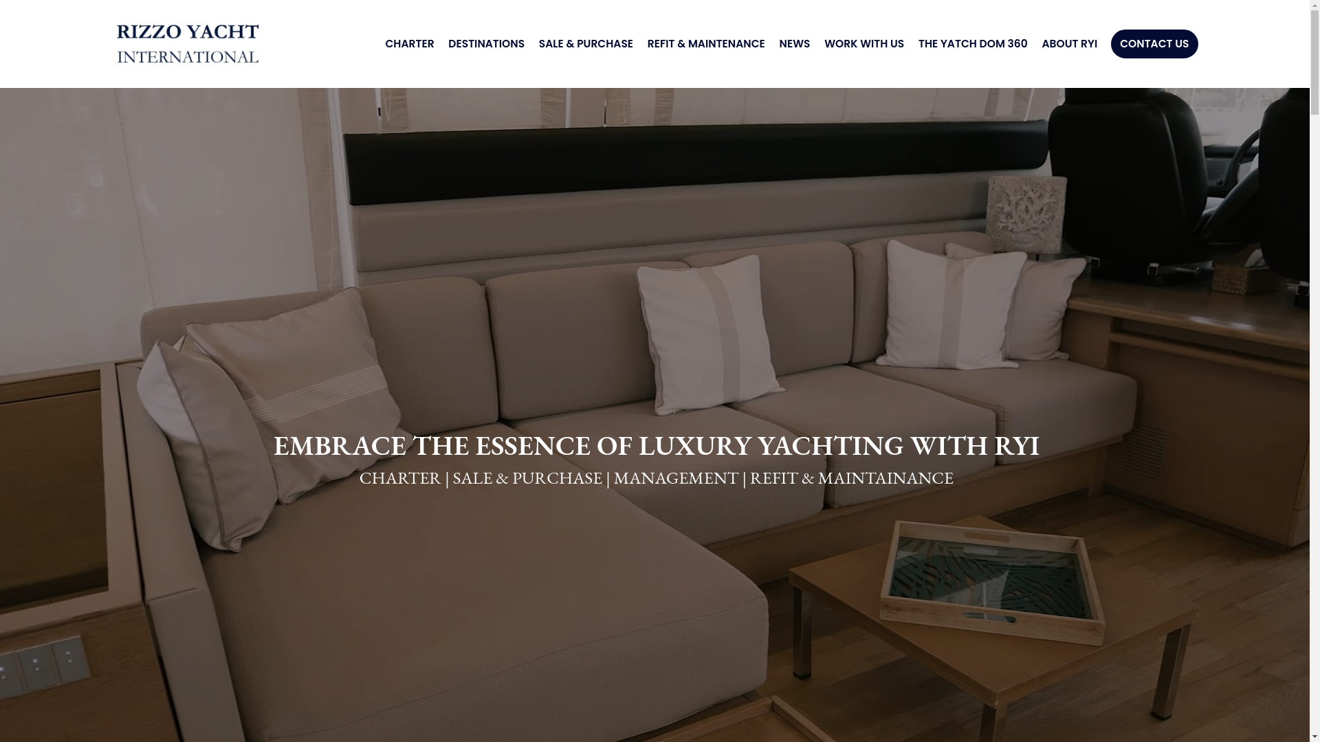website screenshot of https://rizzoyachtinternational.it/