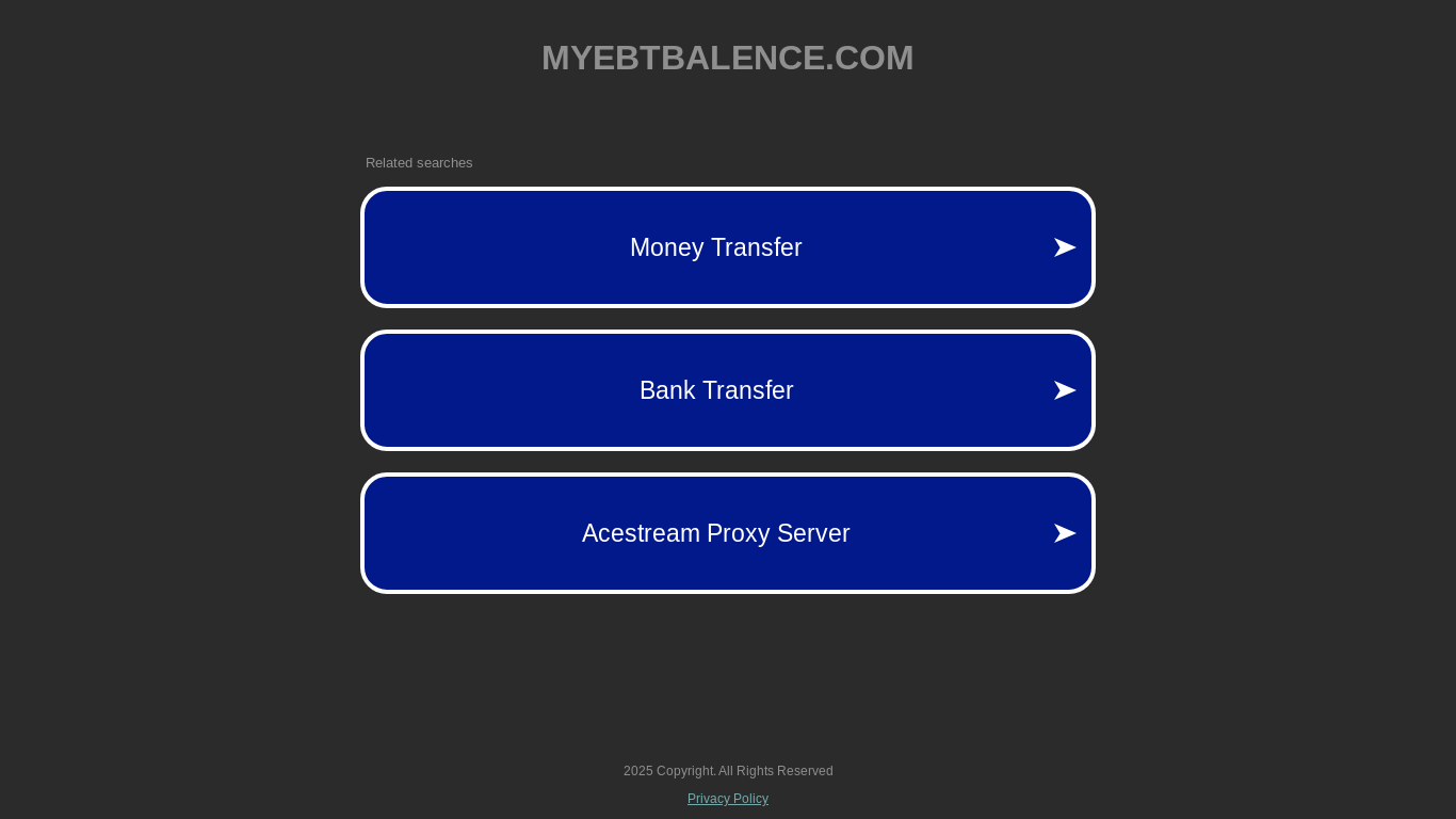 website screenshot of https://myebtbalence.com/