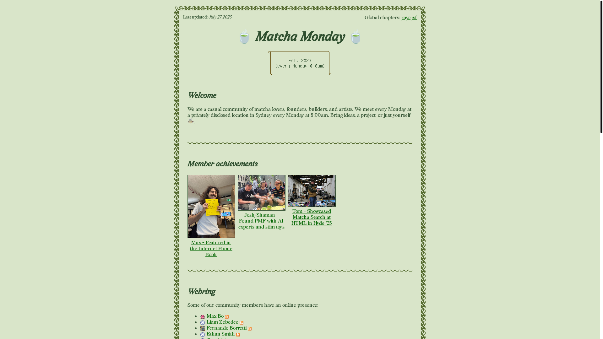 website screenshot of https://matchamonday-net.pages.dev/