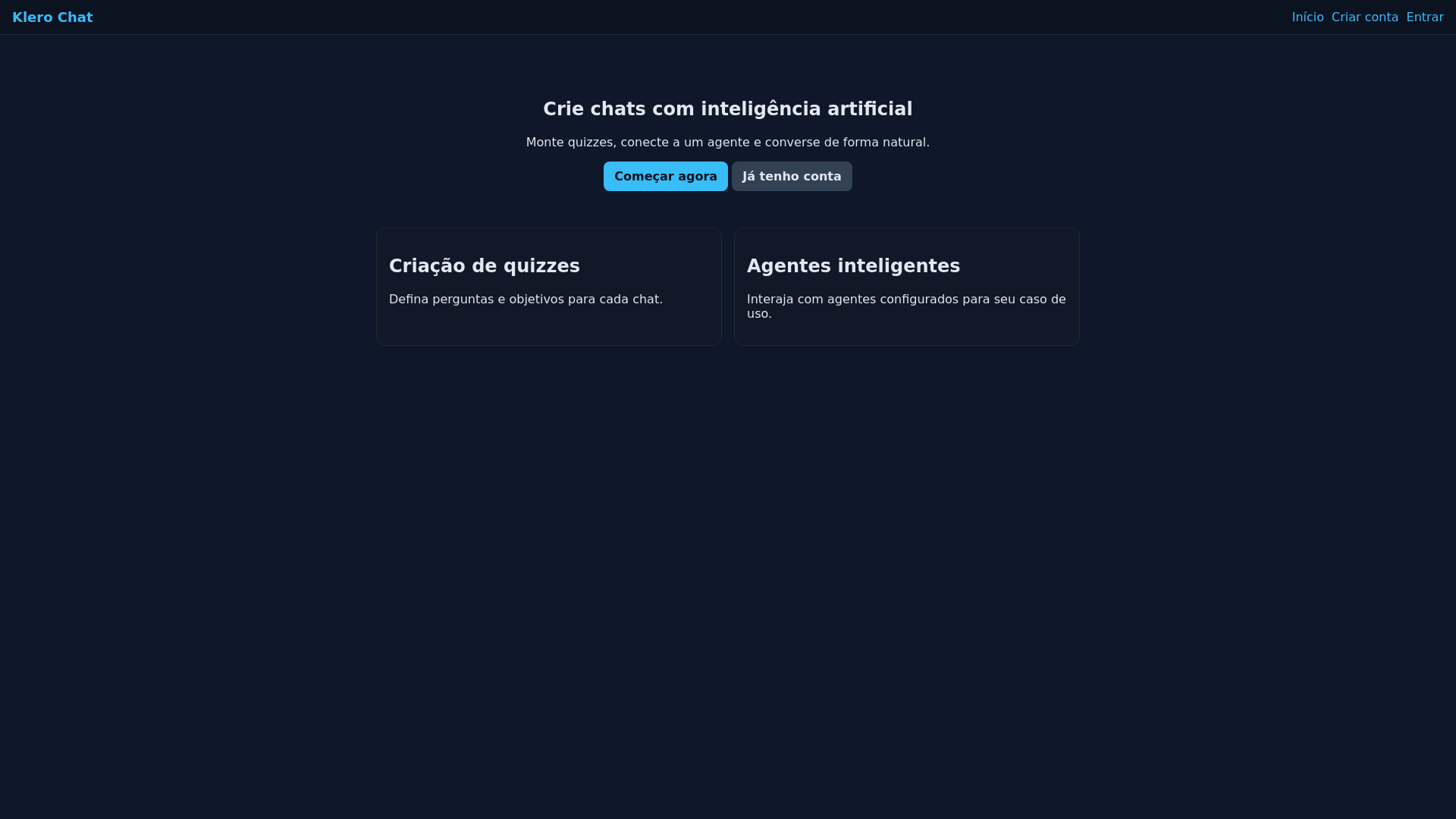 website screenshot of https://klerochat.com/