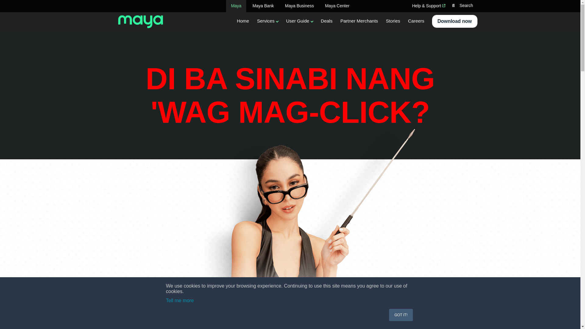 website screenshot of https://www.maya.ph/reward