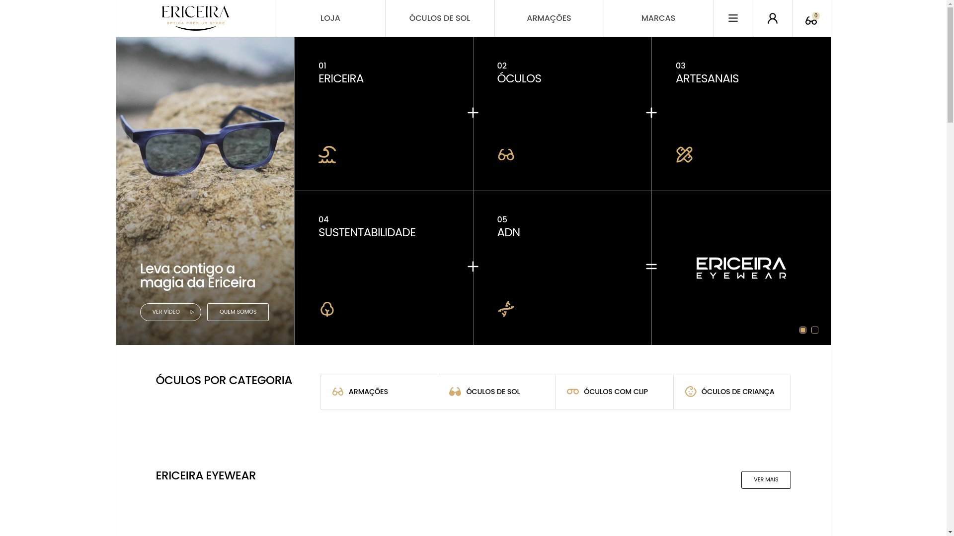 website screenshot of https://ericeiraoptica.com/