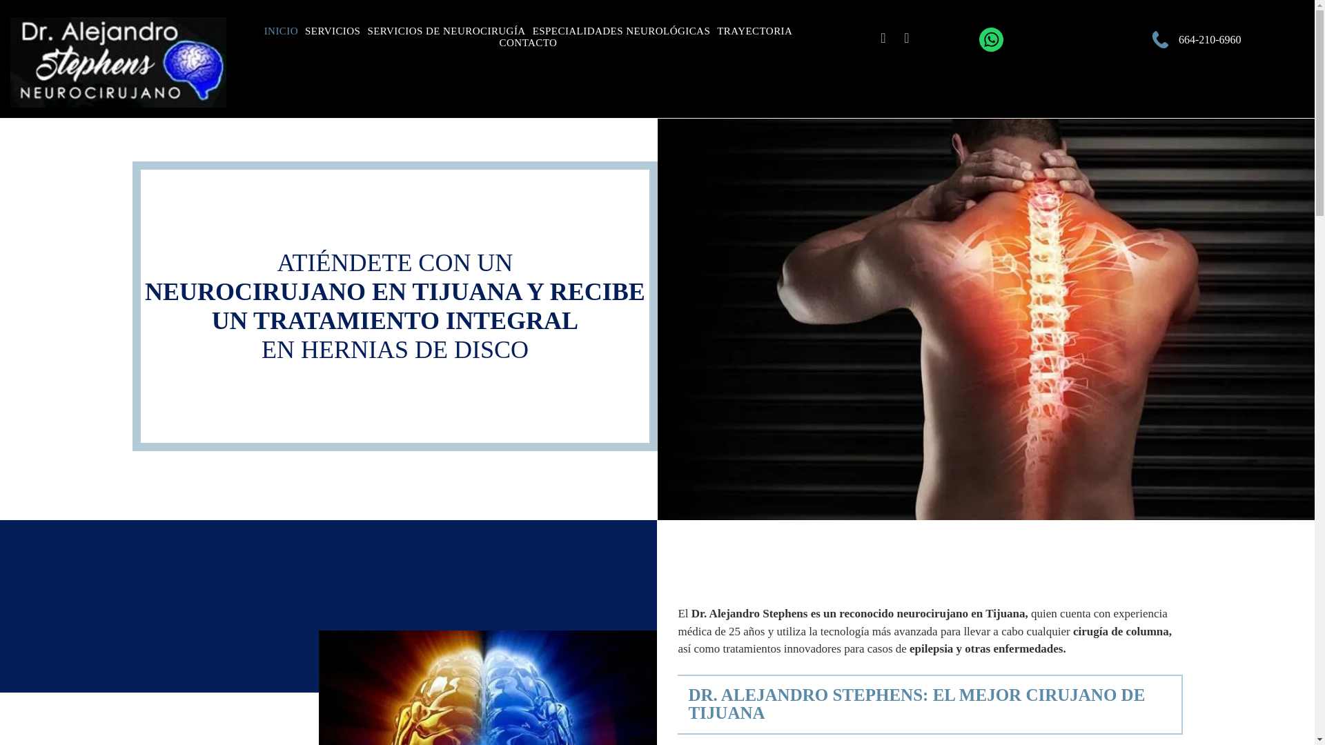 website screenshot of https://neurocirujanodralejandrstephensbc.com/