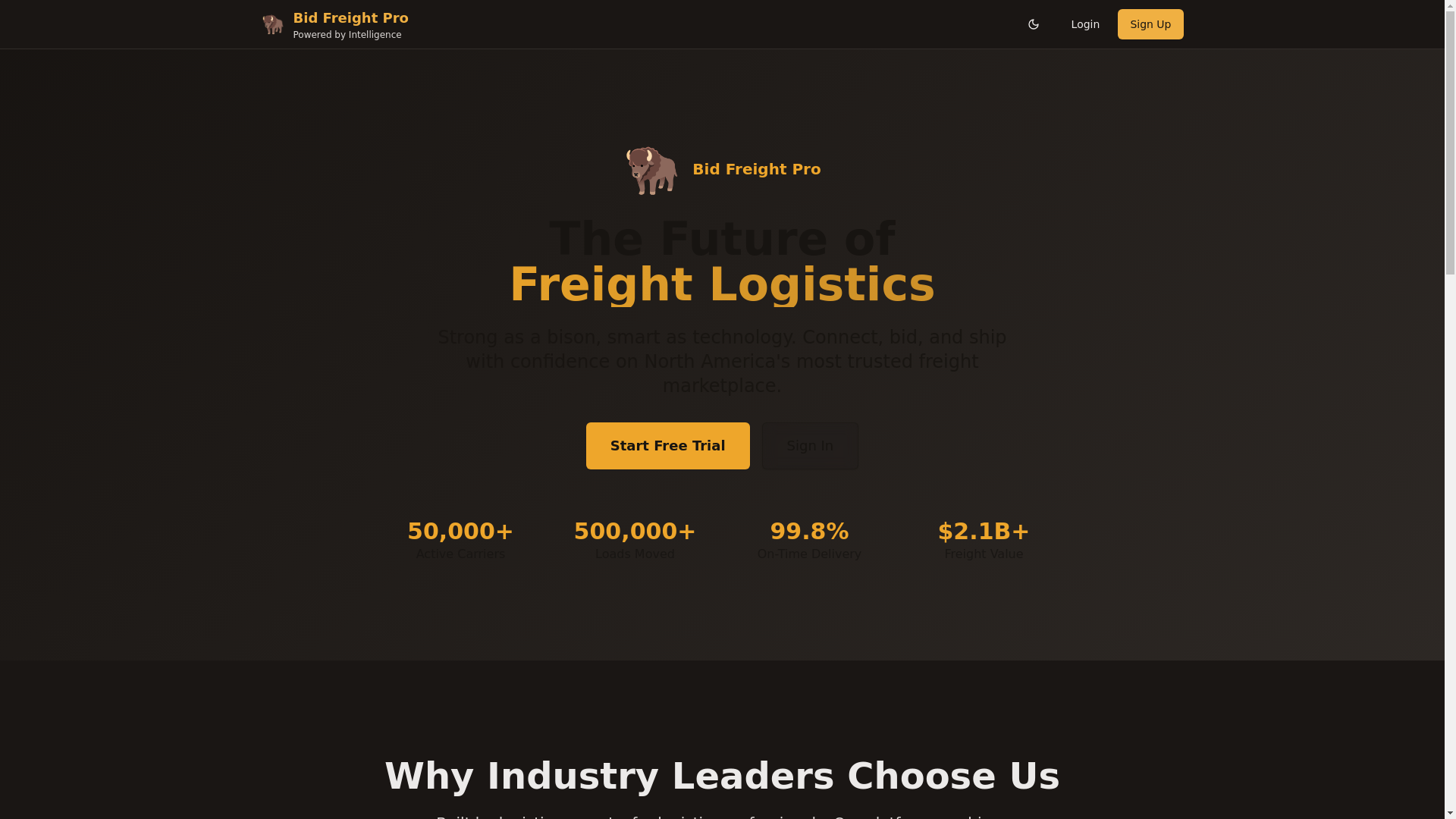 website screenshot of https://bidfreightlovablefront.pages.dev/