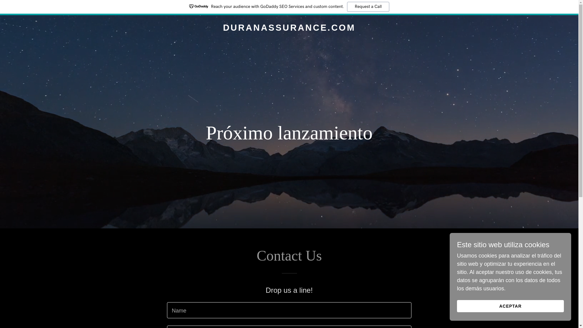 website screenshot of https://duranassurance.com/