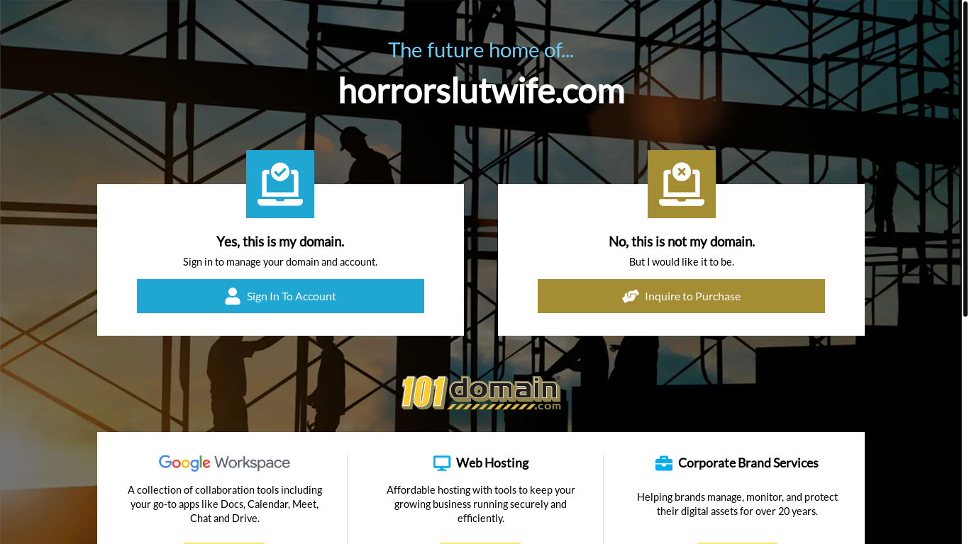 website screenshot of https://horrorslutwife.com/
