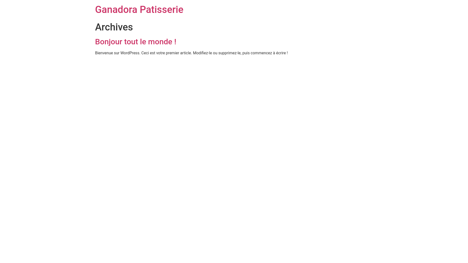 website screenshot of https://ganadorapatisserie.fr/