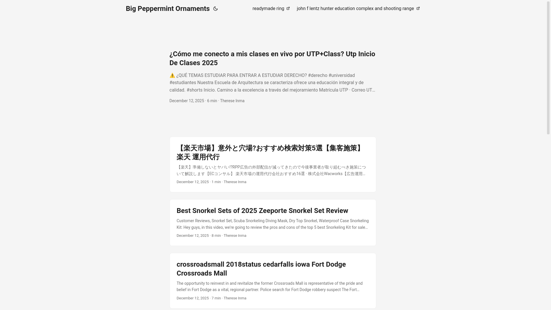 website screenshot of https://bigpeppermintornaments.pages.dev/