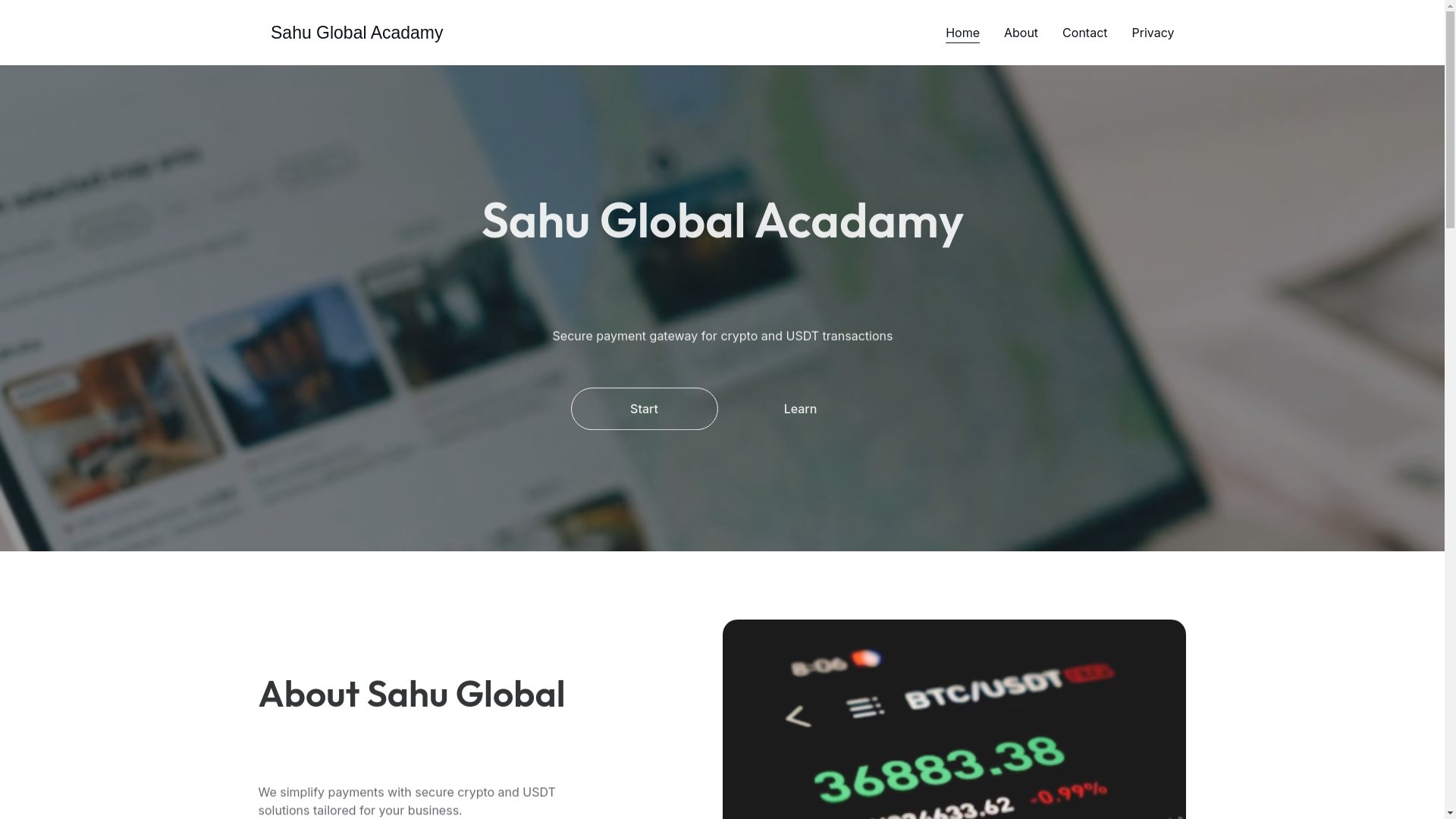 website screenshot of https://sahuglobalacadamy.in/