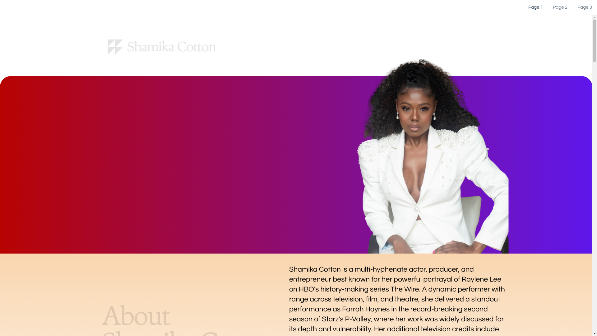 website screenshot of https://shamikachronicles.com/