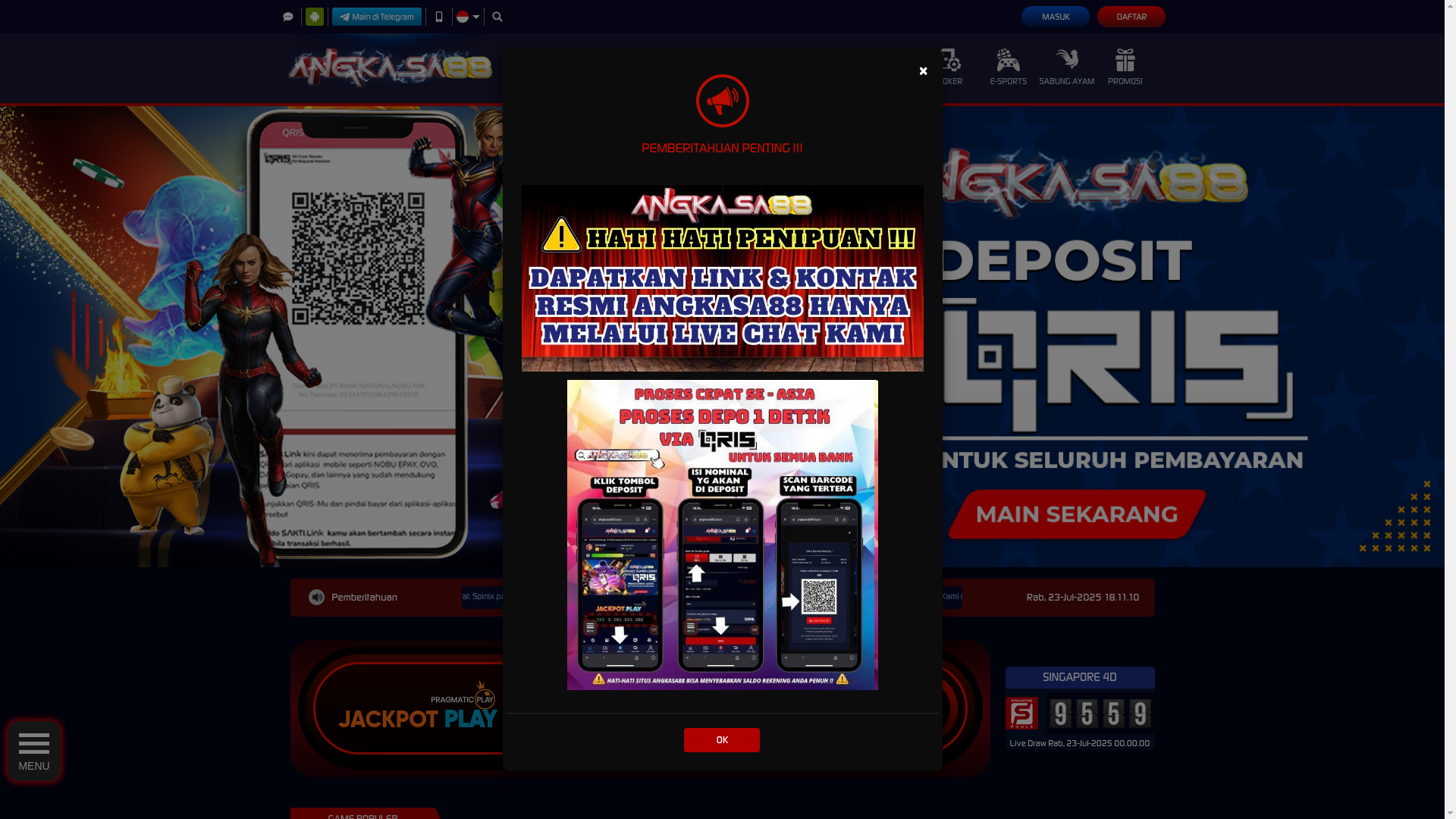 website screenshot of https://angkasa88m.makeup/