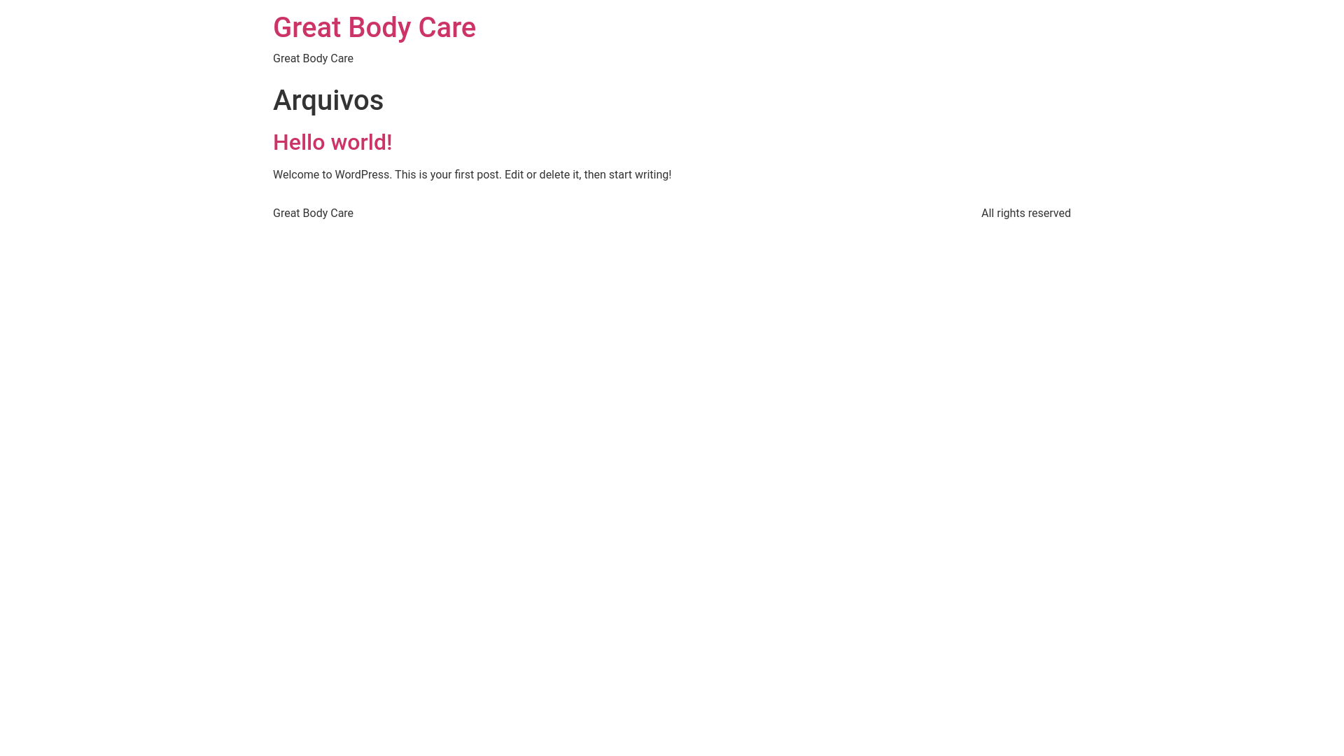 website screenshot of https://greatbodycare.online/