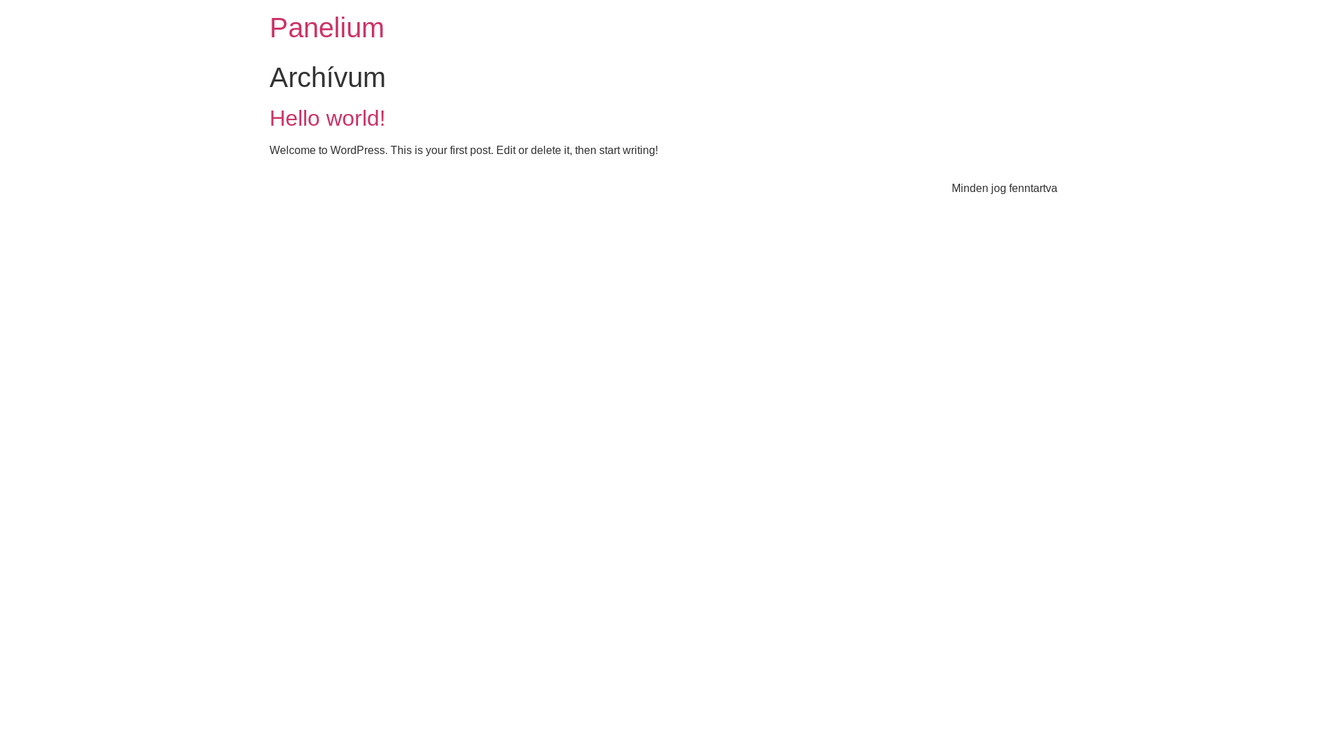 website screenshot of https://panelium.hu/