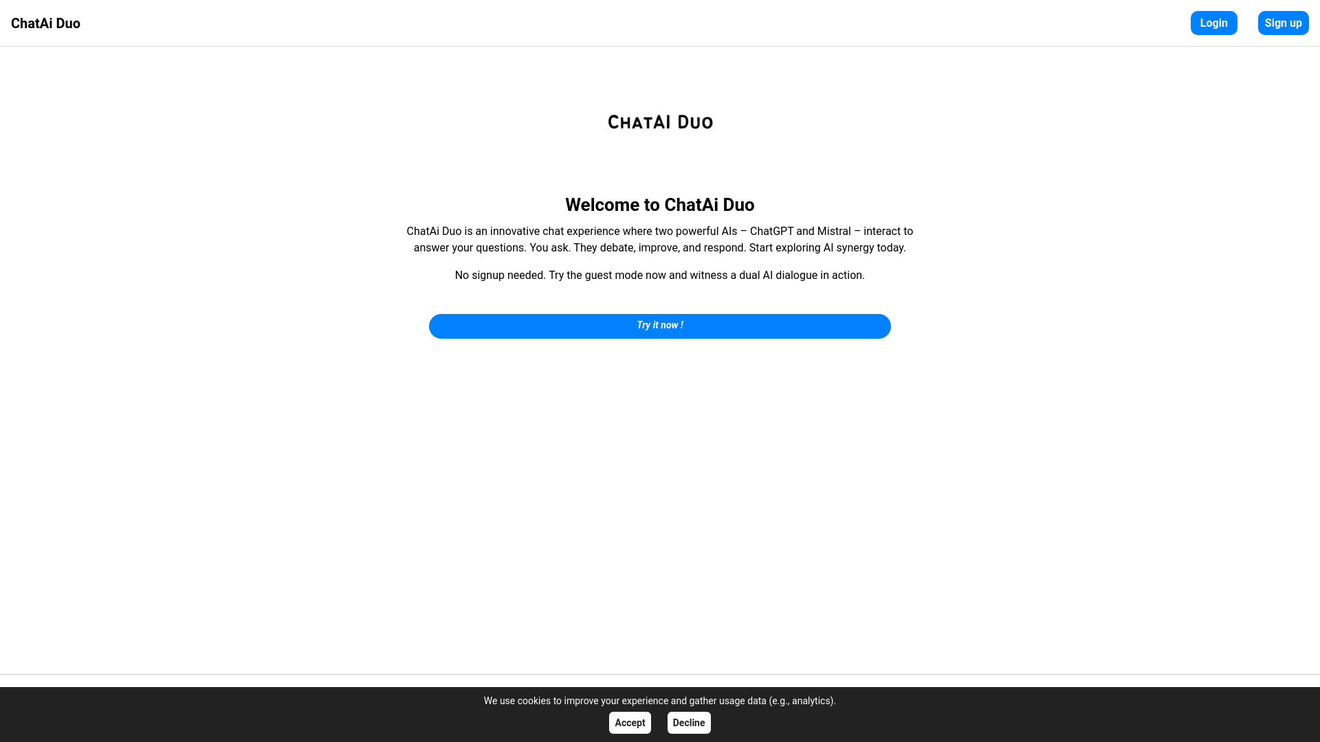 website screenshot of https://chataiduo.com/