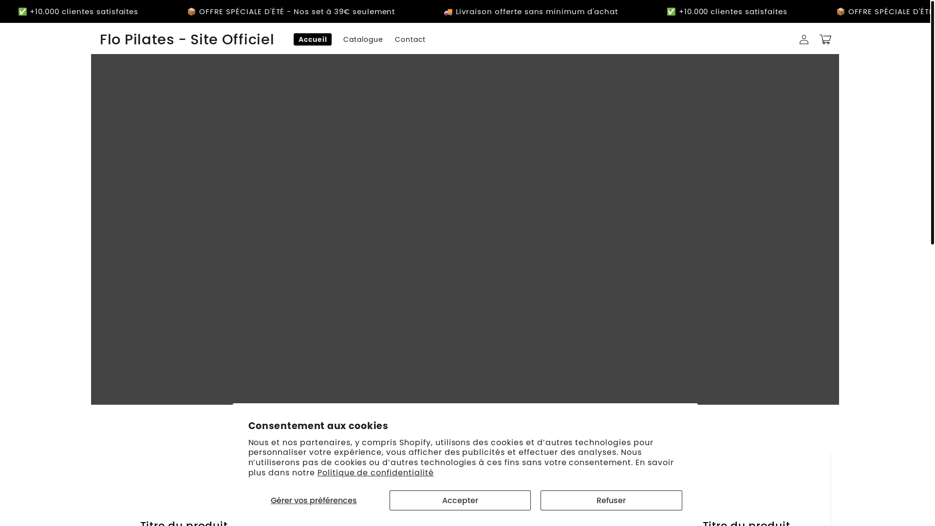 website screenshot of https://pilatesflo.shop/