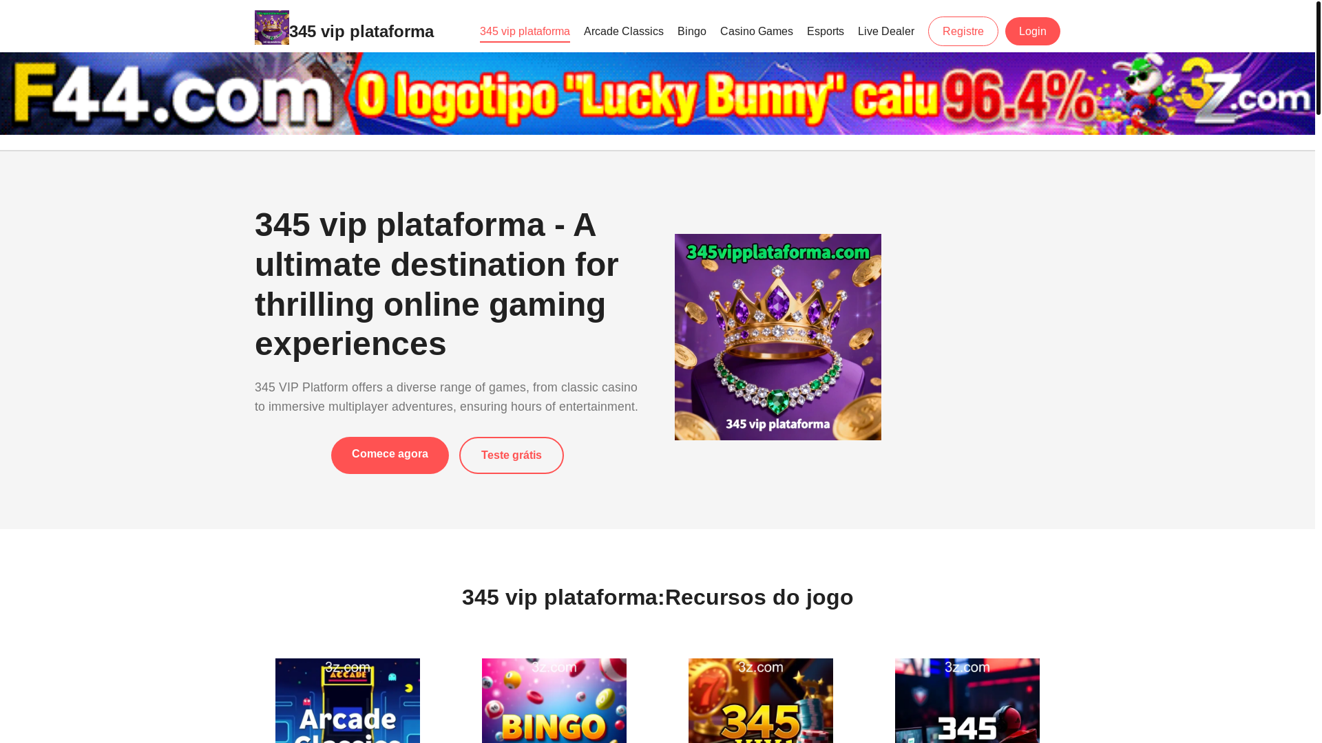 website screenshot of https://345vipplataforma.com/