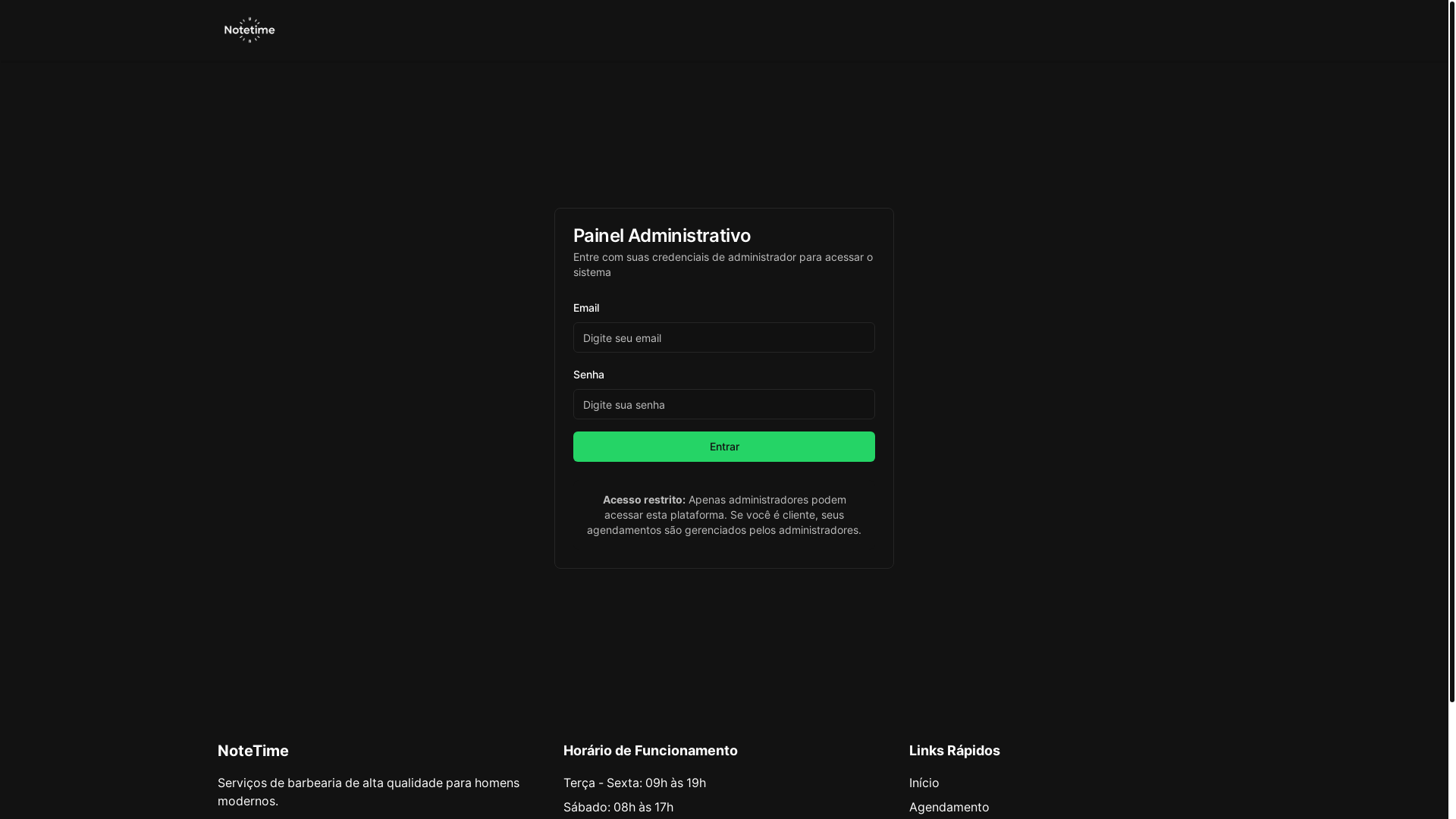 website screenshot of https://notetime.com.br/