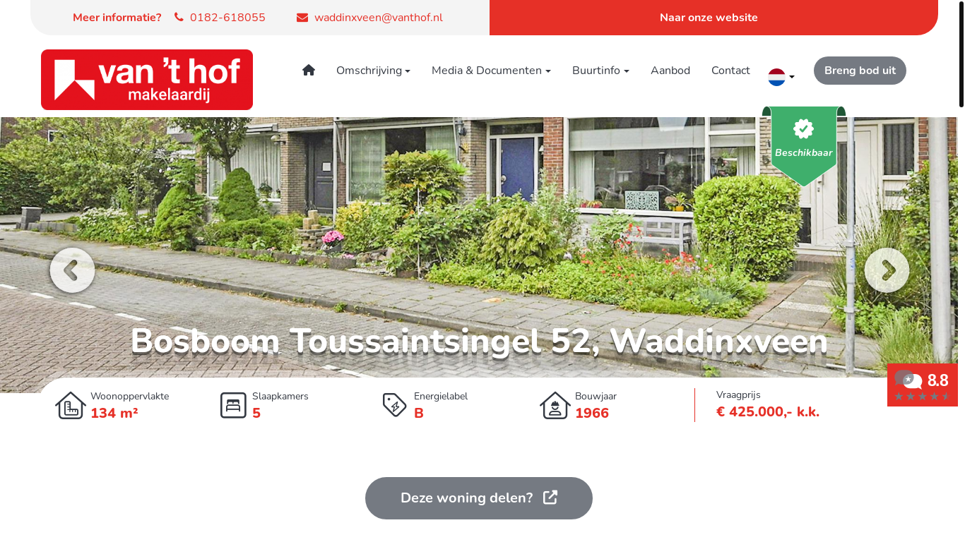 website screenshot of https://bosboomtoussaintsingel52.nl/