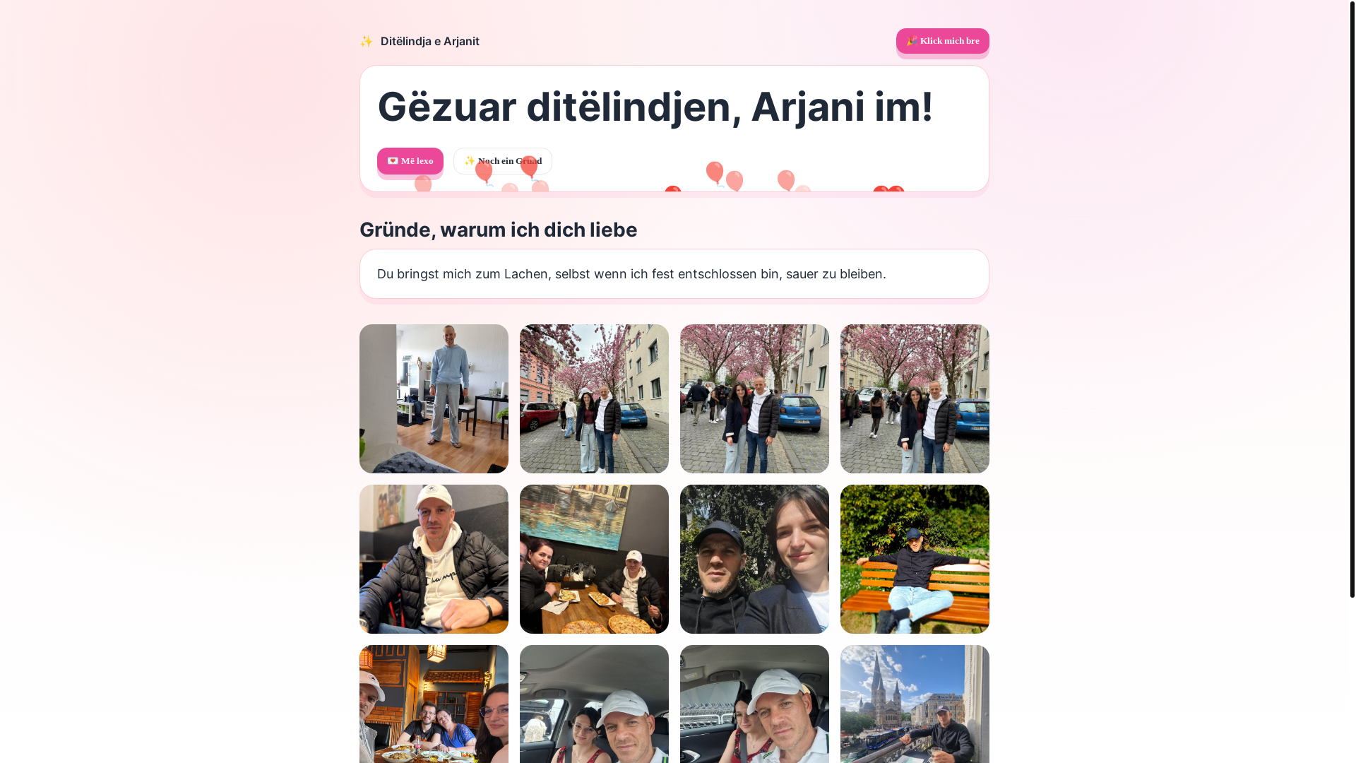 website screenshot of https://arjans-geburtstag.pages.dev/
