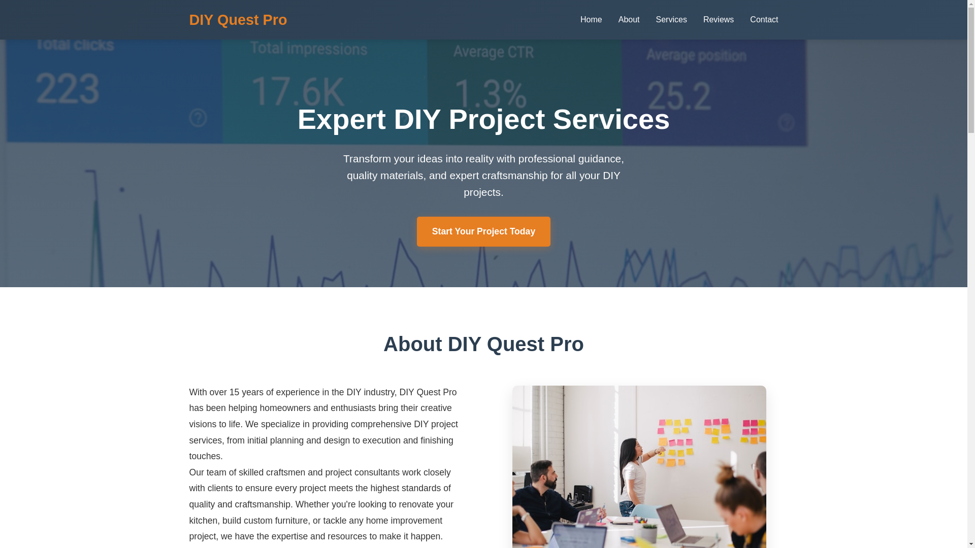 website screenshot of https://diyquestpro.sbs/